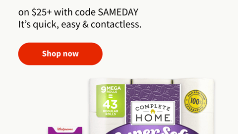 Walgreens 'Free Delivery' Email